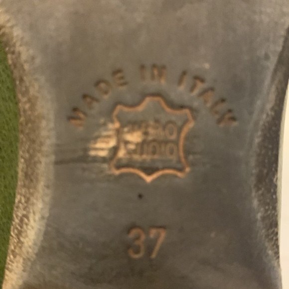 Fiorentini +Baker Women's Green Almond Toe Leather Tall High Heeled Boots Sz 6.5 - Picture 14 of 15